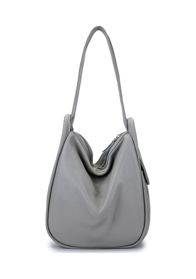 Bruno Shoes Bruno Rossi Bag Kadın Hakiki Deri Buz Beyazı Sırt & Omuz Çantası 1048 Mlx14g Bn Cnt Sk25-26 Ghıaccıo Gri