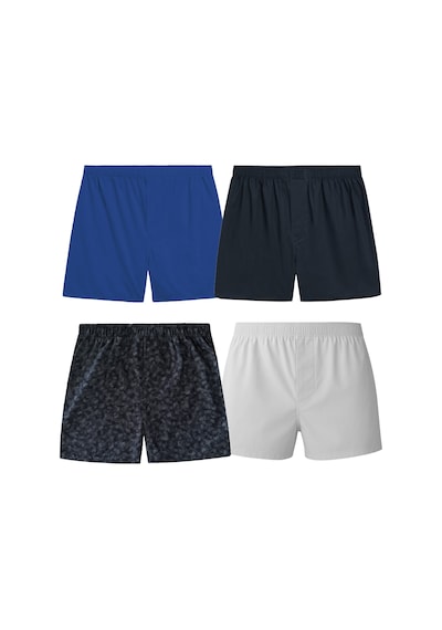 Yohannes Club Boxer Erkek, 5'li "essentian Classics Koleksiyonu" % 100 Pamuklu Poplin Kumaş, Koyu Renkler, 5 Adet Navy