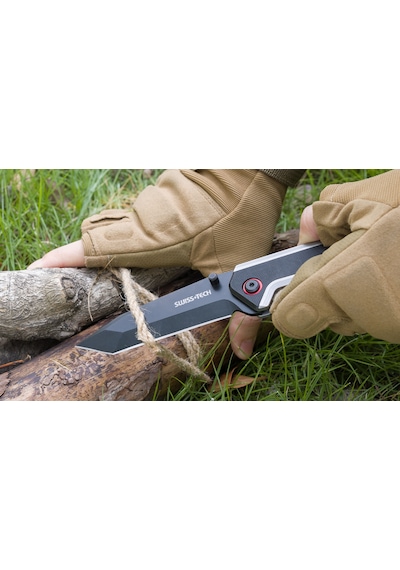 Swisstech G10 Titanium Black Pocket Folding Knife Siyah