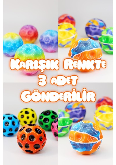 3lü Yükseğe Zıplayan Top Moonball Galaksi Uzay Ay Topu Aşırı Zıplayan Moonball Bahçe Oyuncağı