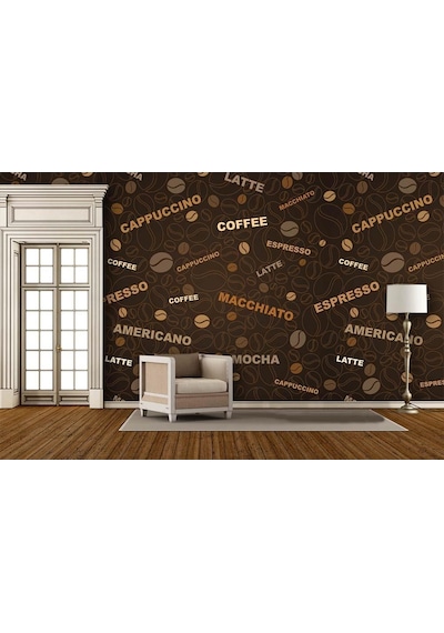 Kafe İçin Yazılı Duvar Kağıdı (359288282)