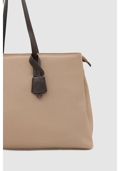Shule Bags 15" Twill Dokulu Teknik Kumaş Laptop Çantası Sütlü Kahve