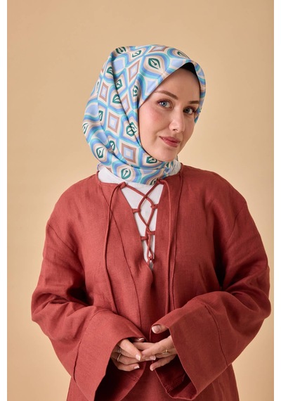 Silk Home Twill İpek Eşarp 11470-06 Bebe Mavi, Mocha Mousse, Turkuaz, Vizon, Beyaz