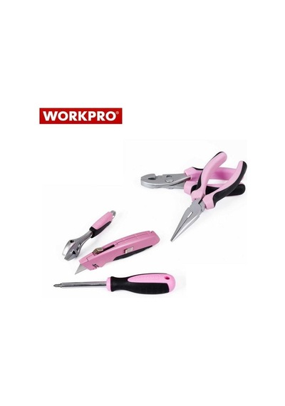 Workpro W009012 Çantalı Pembe El Aletleri Seti. 103Parça
