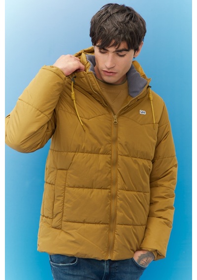 Lee Regular Fit Normal Kesim Kapüşonlu Hardal Şişme Mont L88Bny210 Hardal