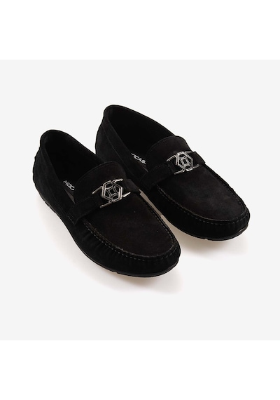 Mocassini Tokalı Erkek Loafer M584 Siyah Suet