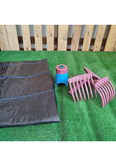 Zeytin Tırmığı + Zeytin Dilme Aparatı + 5x6 Zeytin Sergeni Jüt Zeytin Toplama Tarağı Taban Örtüsü Zeytin Çizme Aleti
