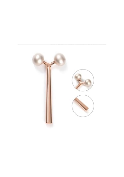 Metal Yüz Masaj Aleti Face Yoga Guasha 3d Roller Graston Aparatı Altın Renk