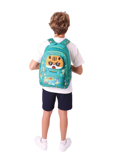 Kaukko Toys Erkek Çocuk 3d Aslan Şekilli İlkokul Ve Günlük Sırt Çantası - Yeşil - L5254 Yeşil