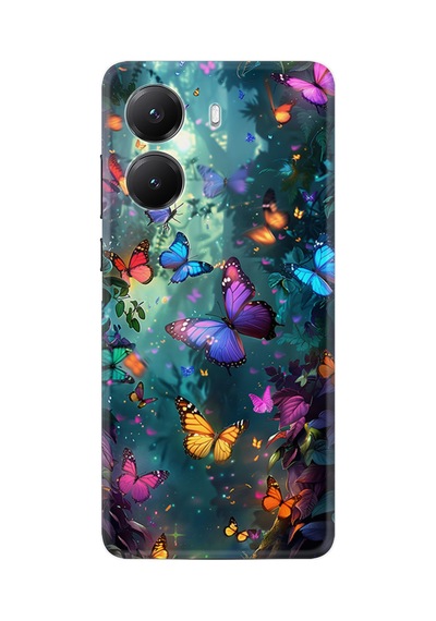Xiaomi Poco X7 Pro Kılıf Limited Resimli Rengarenk Kelebekler 224