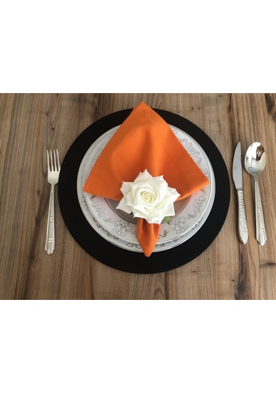 Turuncu Kumaş Peçetesi 6 Adet 40x40 Cm Çok Renkli