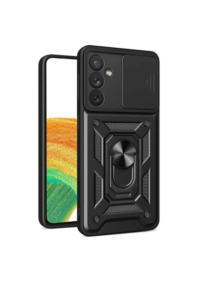 Samsung Galaxy  Uyumlu  S24 Fe Pars Lens Yüzüklü Silikon - Siyah