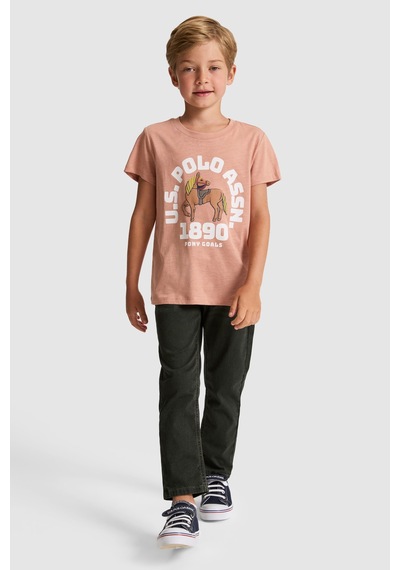 U.S. Polo Assn. U.s. Polo Assn. Erkek Çocuk Pudra Tişört 50327000-vr042