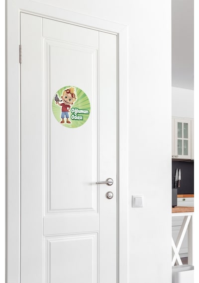 Artikel Pırıl Oğlumun Odası Kapı Çocuk Odası Duvar Sticker