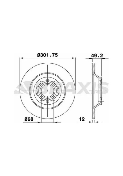 Audi A6 C5 Arka Fren Diski 2002-2004 Braxıs Ae0214 2adettir