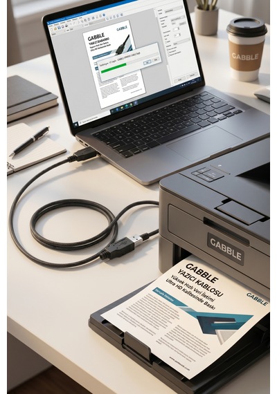 Gabble Yüksek Hızlı Usb Yazıcı Ve Tarayıcı Kablosu Printer Data Veri Aktarım 5 Metre