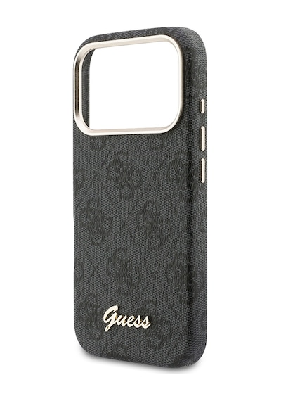 Apple Uyumlu iPhone 17 Pro Max Kılıf Guess Lisanslı M-safe Özellikli Script Yazı Logolu 4g Desenli Kapak Siyah