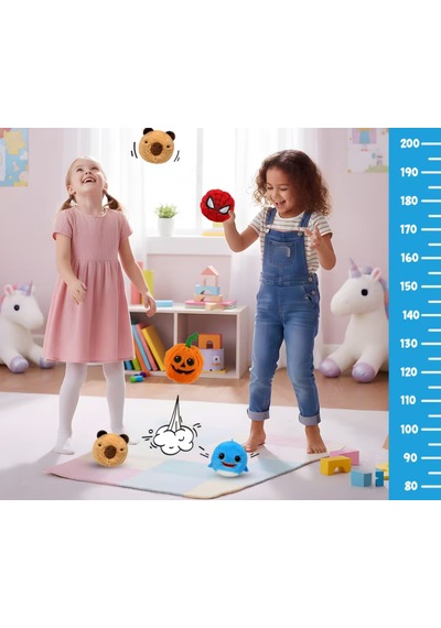 Trendexa Peluş Zıplayan Top 8 Cm Mac Çok Renkli