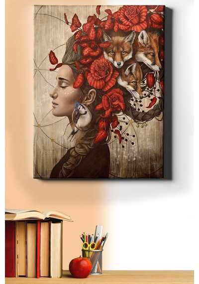 Webstyle Sayılarla Boyama Seti Kasnaklı Tabiat Saçli Kadın 2 50 X 65 Cm