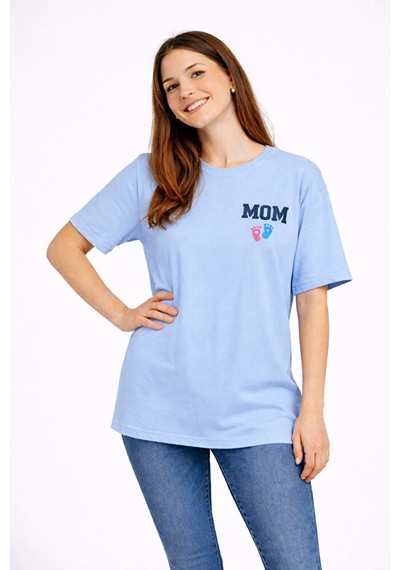 Nevermind Anne Baba Kombini Mom Dad Baskılı Çift Tişört Oversize Unisex 2 L Bej
