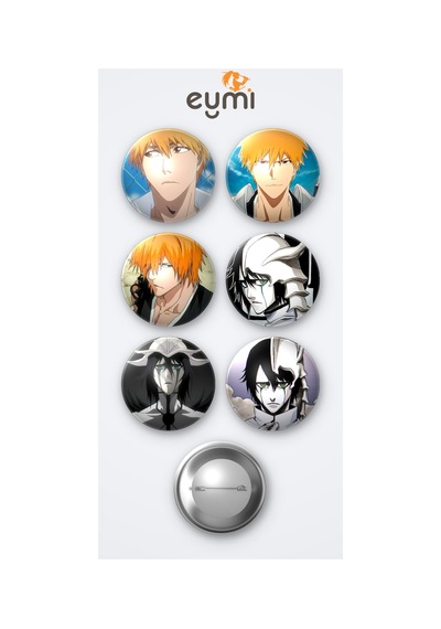 Bleach Ichigo Kurosaki Anime Animasyon Ve Ulquiorra Schiffer 6'lı Metal Rozet Seti 58mm İğneli Buton Çanta Yaka Rozeti Çok Renkli
