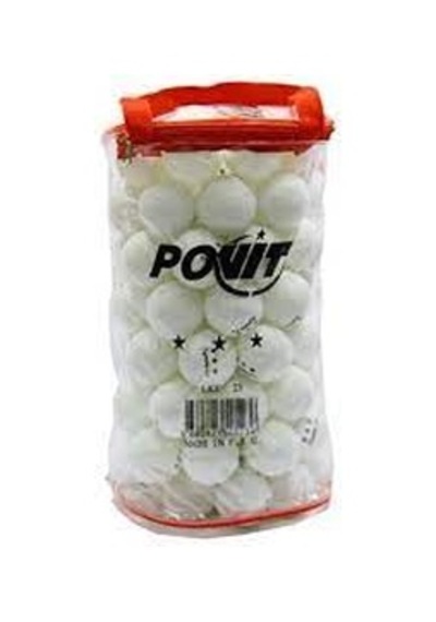 Povit 100' Lü Masa Tenisi Topu Beyaz