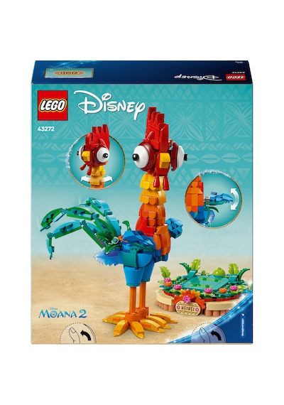 LEGO® ǀ Disney Moana 2 Heihei 43272 - 9 Yaş ve Üzeri Çocuklar için İnşa Edilebilen Hayvan Modeli Yapım Seti (566 Parça)