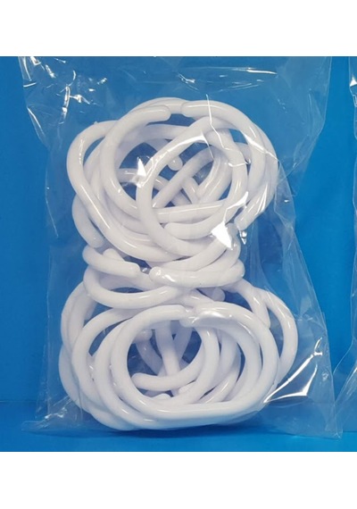 Banyo Perde Halkası Beyaz 20 Adetli