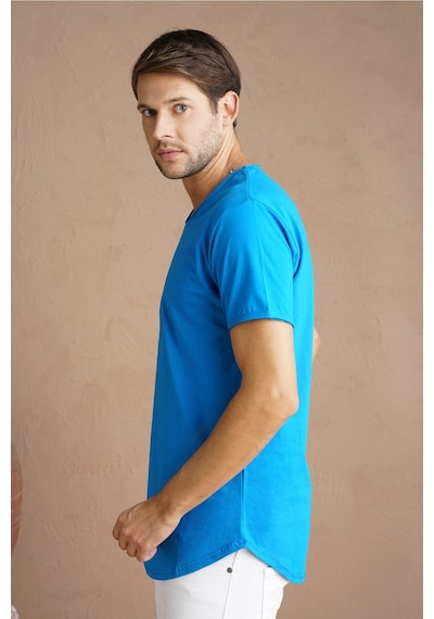 Tarz Cool Pis Yaka T-shirt Saks