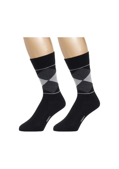 Ozzy Socks 3 Çift Dikişsiz Erkek Penye Pamuklu 4 Mevsim Çorap Dayanıklı Topuk Burun Siyah- Antrasit