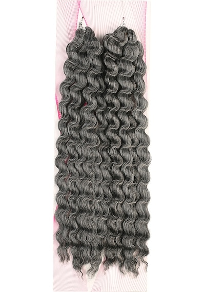 Nice Bulk Afro Su Dalgası Saç - Koyu Gri