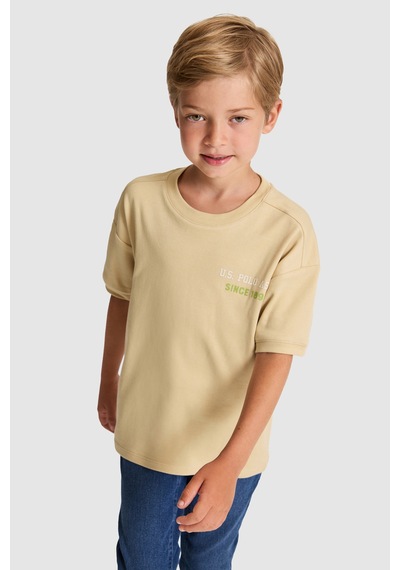 U.S. Polo Assn. Erkek Çocuk Bej Tişört 50327030-vr011