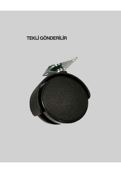 Mobilya Tekerleği 6 Cm Kilitsiz Tekli Satış Siyah