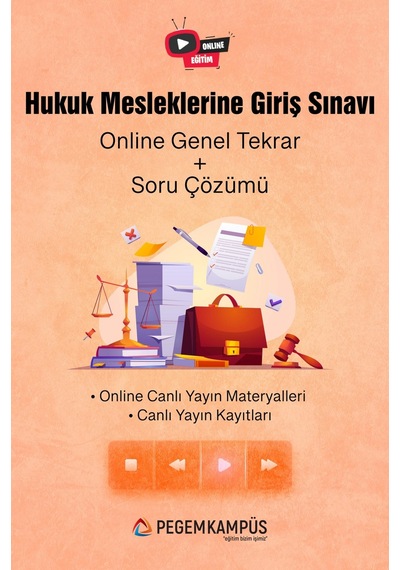 Hukuk Mesleklerine Giriş Sınavı Online Genel Tekrar + Soru Çözümü