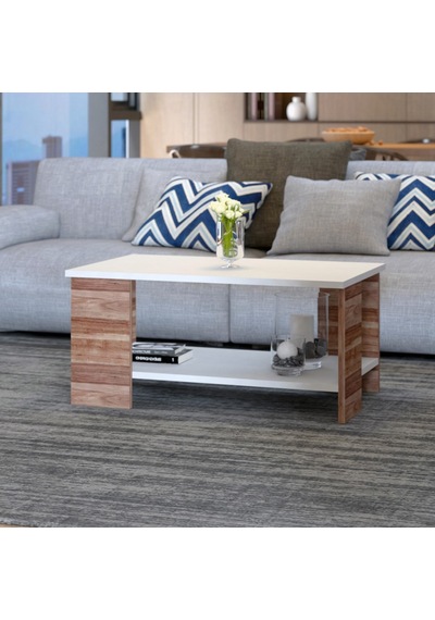 Bicabin Roma Dekoratif Orta Sehpa Garda Beyaz (Coffee Table)
