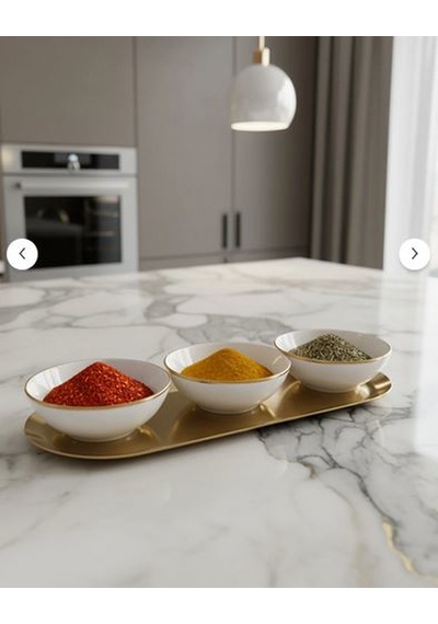 Regna Home Fine Living Trio Bowl Set -4 Parça Beyaz