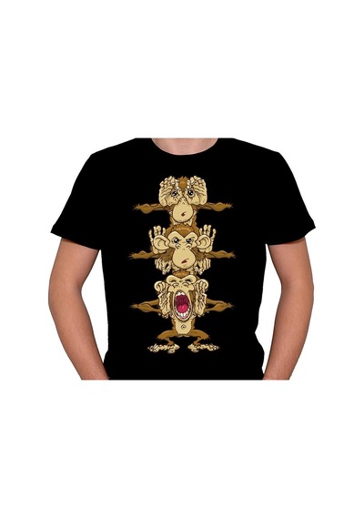 Maymun Monkey Gördüm Duydum Biliyorum Tişört Unisex T-shirt 001