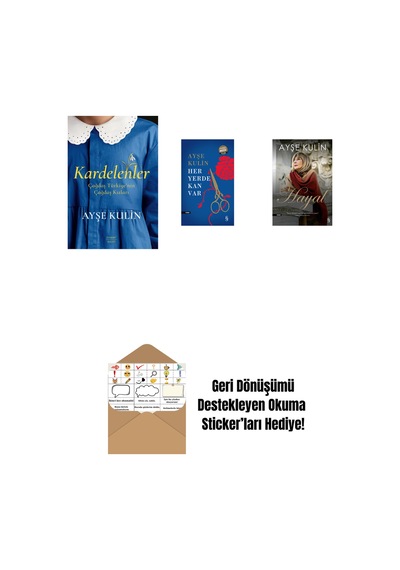 Kardelenler + Her Yerde Kan Var Midi Boy + Hayal + Okuma Sticker'ları
