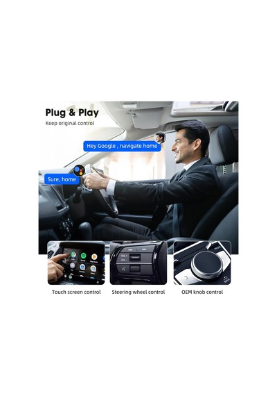 Carplay Ve Android Auto Kablosuz Multimedya Adaptörü Cps