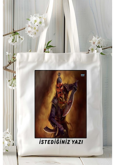 Art Hediye Jade Empire Oyun Baskılı Bez Çanta Omuz Çantası Kişiye Özel Model 3 Çok Renkli