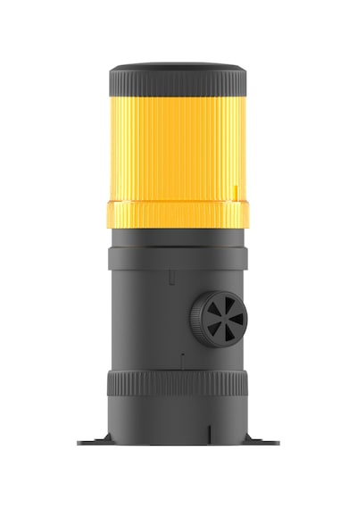 Mesan Ø70 1 Kat Işıklı Kolon Yanıp Sönen Ampul Buzzer Taban Montaj Turuncu 24vdc Ms 410.3.24vdc