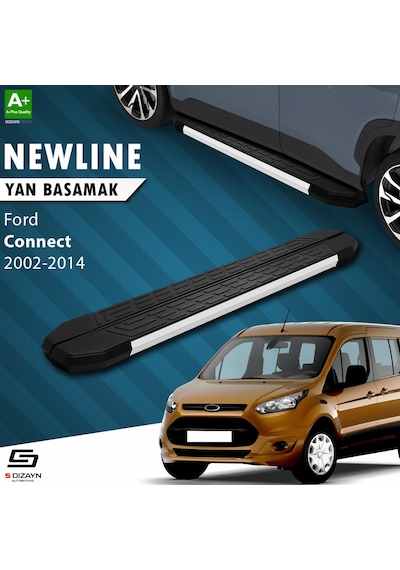 S-dizayn Ford Connect Newline Aluminyum Yan Basamak 183 Cm 2002-2014 A+ Kalite