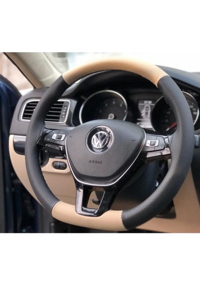 Volkswagen Jetta Çift Renk Deri Direksiyon Kılıfı