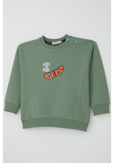 Breeze Erkek Bebek Eşofman Takımı Kaykay Zamanı 9 Ay-3 Yaş, Mint Yeşili Mint Yeşili