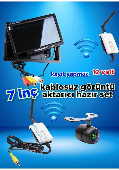 7'' Monitör Kablosuz Görüntü Aktarıcı Kelebek Kamera Hazır Set