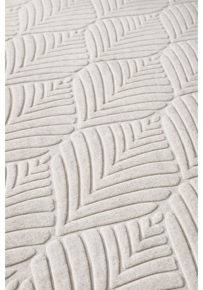 Raschel Carpet Yıkanabilir Oval Elips Leke Tutmaz Yaprak Emboss Krem Mutfak Halısı Özel Seri Kaymaz Taban Halı Krem