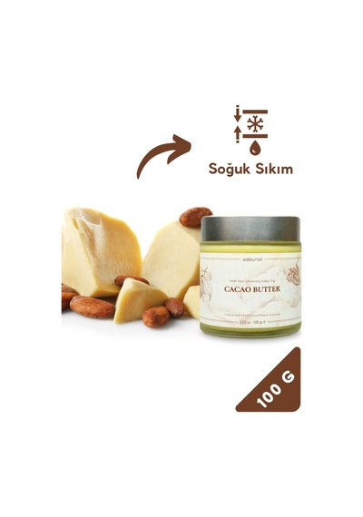 Sabunal Kakao Yağı - Soğuk Sıkım Ham İşlenmemiş Raw Virgin Cacao Butter 100 G