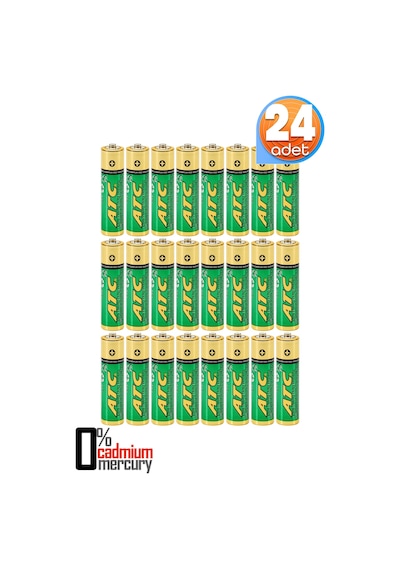 Atc 24lü Aaa Heavy Duty R03 İnce Kalem Pil Kumanda Pili Çinko Karbon Pil Zn-c 1.5v