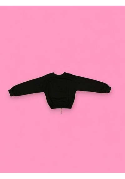 Kız Çocuk Positive Baskılı Sweatshirt-14230 Siyah Kız Çocuk Positive Baskılı Sweatshirt-14230 Siyah
