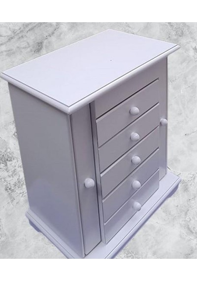 Hobi Dekoratif 90372 Takı Şifonyer 7çekm Gizli Çem Modüllü Parlak Beyaz El Yapım Hobi Dekoratif 90372 Takı Şifonyer 7çekm Gizli Çem Modüllü Parlak Beyaz El Yapım